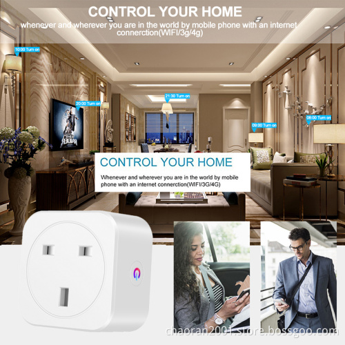 Chaoran Wholesale WiFi Smart Plug Smart Home Products UK Standard Electrical Plugs and Sockets